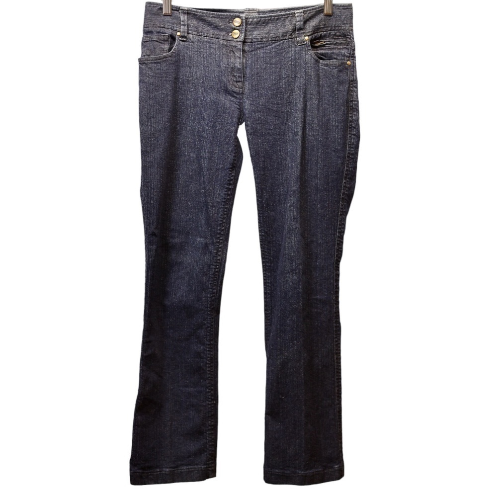 Eccoci Denim Dark Blue Stretch Jeans Bootcut Womens Size 6
